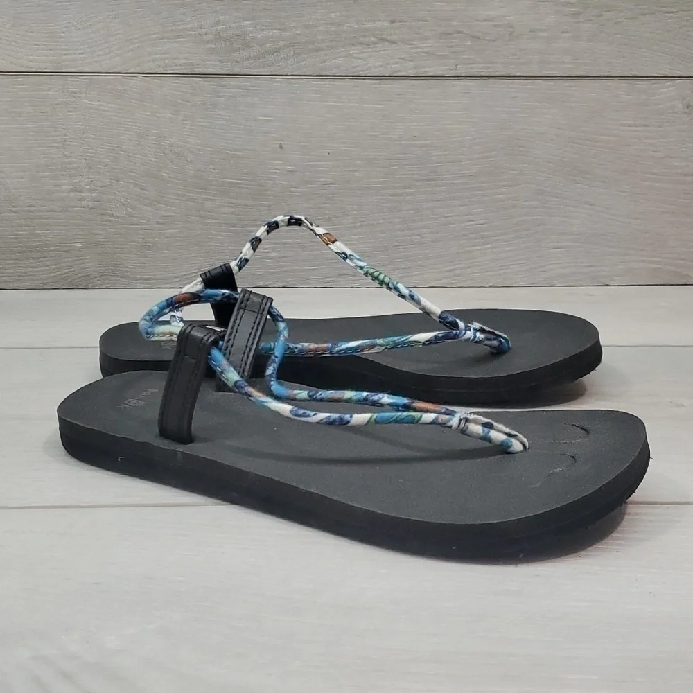 Sanuk Women Comfort Yoga Flip Flop Sandals Flats shoes sz 7